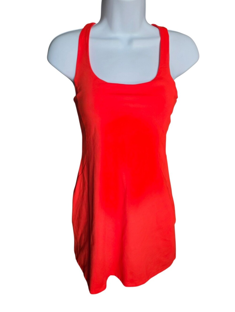 Girlfriend Collective Paloma Athletic Dress - Red Orange - Size Small